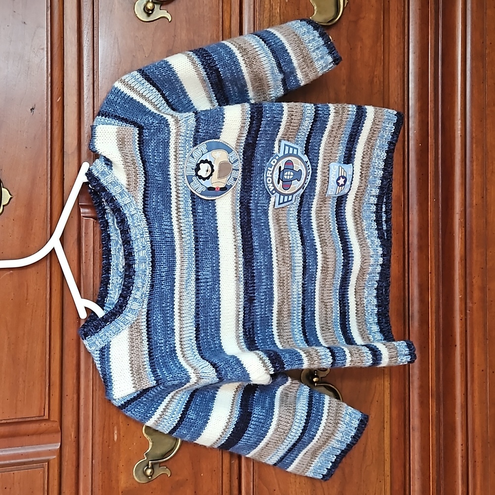 Blue Striped Sweater
